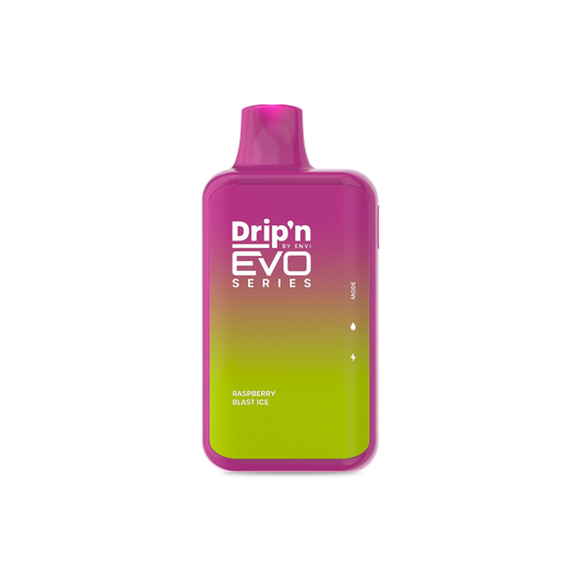 Drip'n by Envi EVO Series 28k Disposable - Raspberry Blast Ice | Buy Online | Best Vaping Experience | Long-Lasting Flavor & Performance