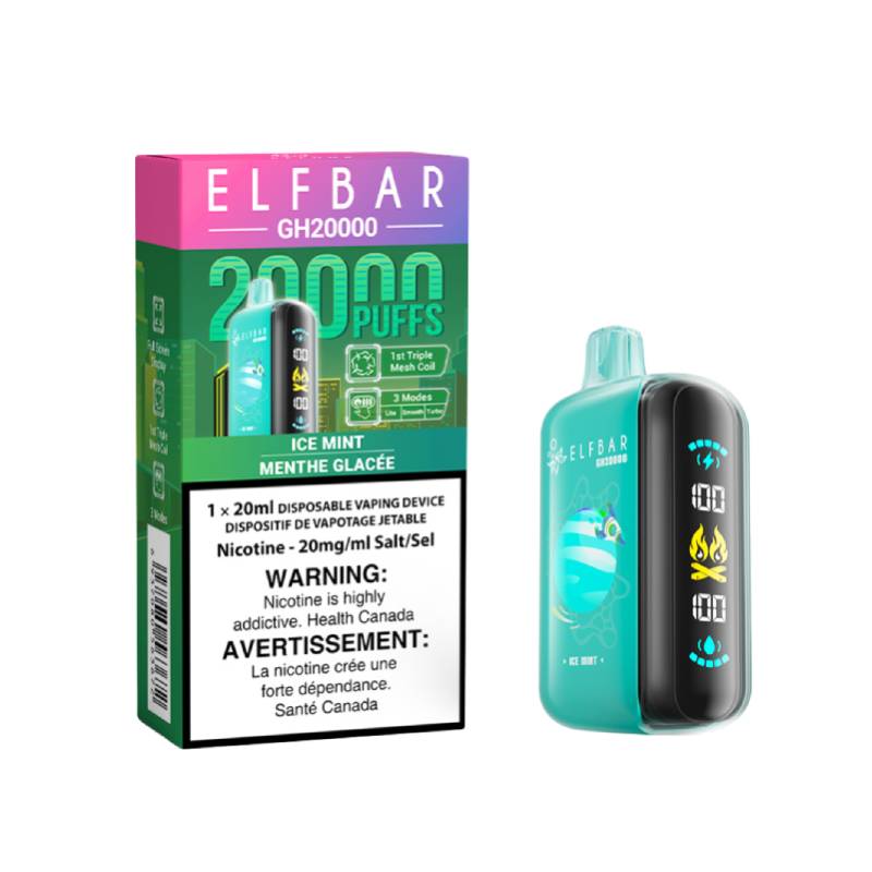 ELF BAR GH20000 - ICE MINT DISPOSABLE VAPE, 20K PUFFS