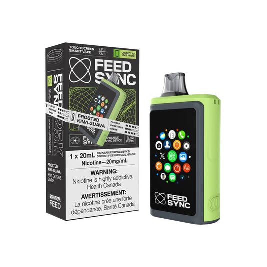 FEED SYNC 25K DISPOSABLE VAPE - FROSTED KIWI-GUAVA, 20ML