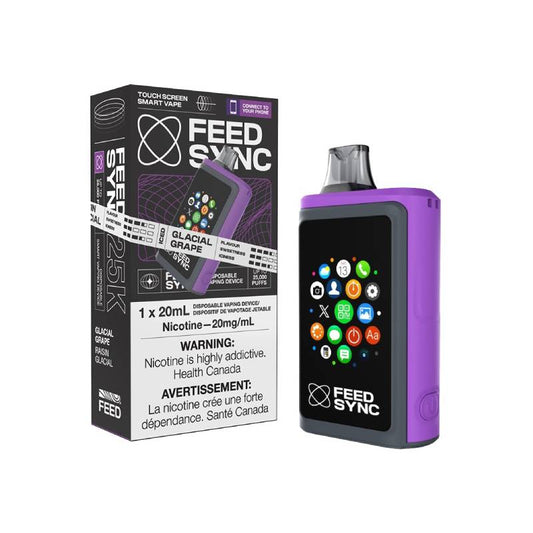 FEED SYNC 25K DISPOSABLE VAPE - GLACIAL GRAPE, 20ML | Buy Online | Best Vaping Experience | Long-Lasting Flavor & Performance