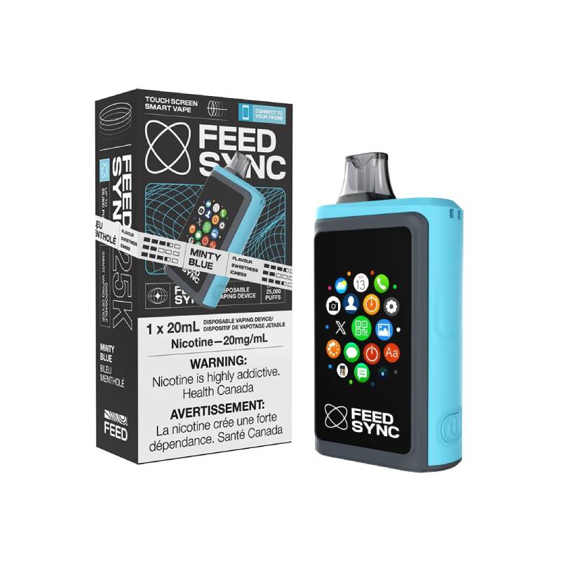 FEED SYNC 25K DISPOSABLE VAPE - MINTY BLUE, 20ML