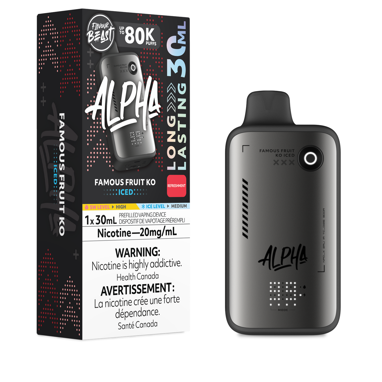FLAVOUR BEAST ALPHA 80K - FAMOUS FRUIT KO