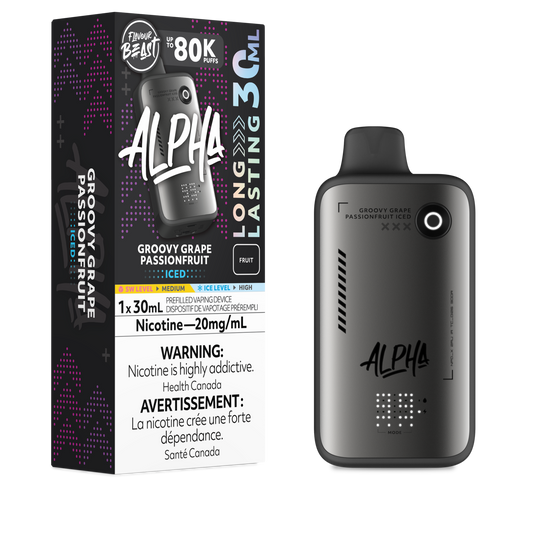 FLAVOUR BEAST ALPHA 80K - GROOVY GRAPE PASSIONFRUIT