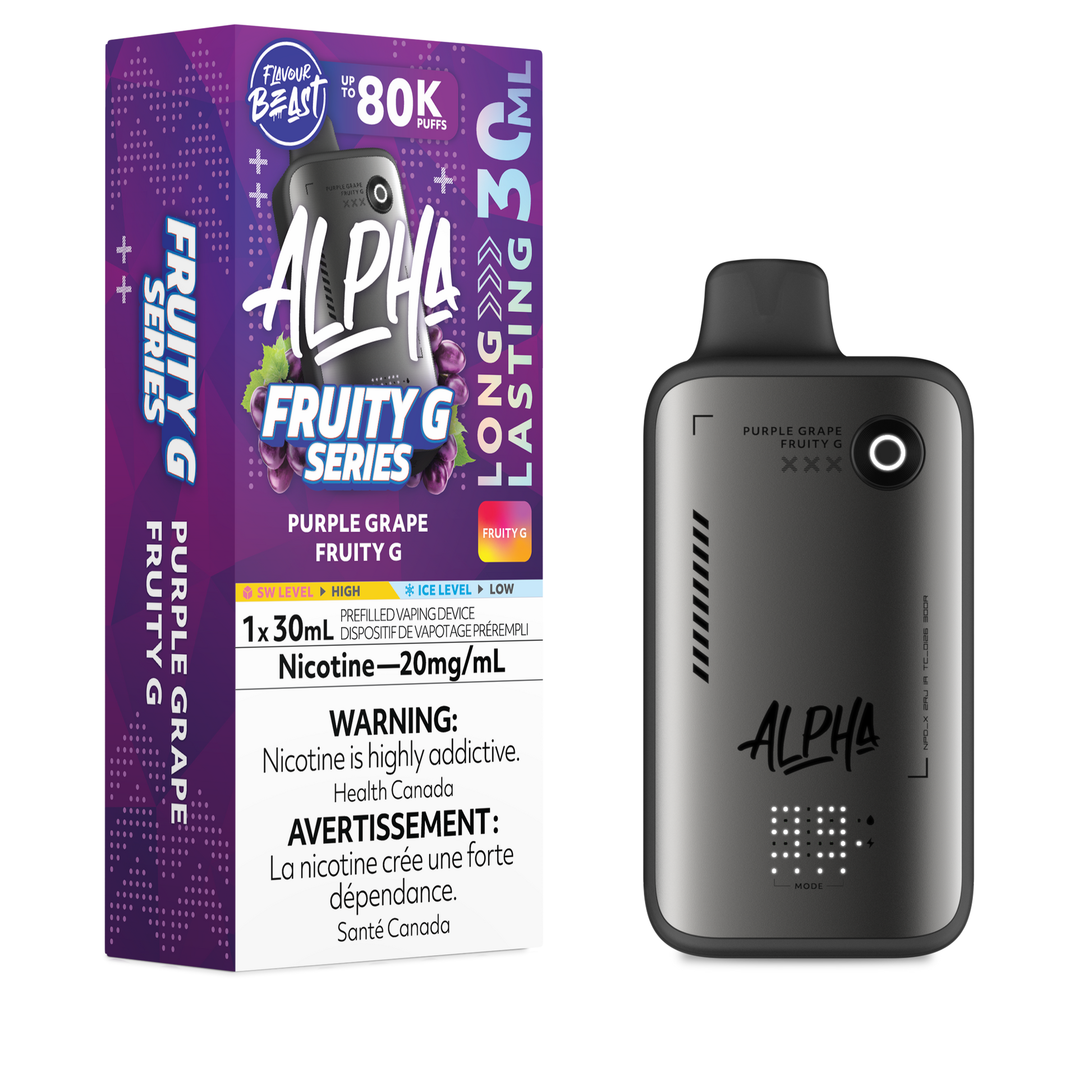 FLAVOUR BEAST ALPHA 80K - PURPLE GRAPE FRUITY G