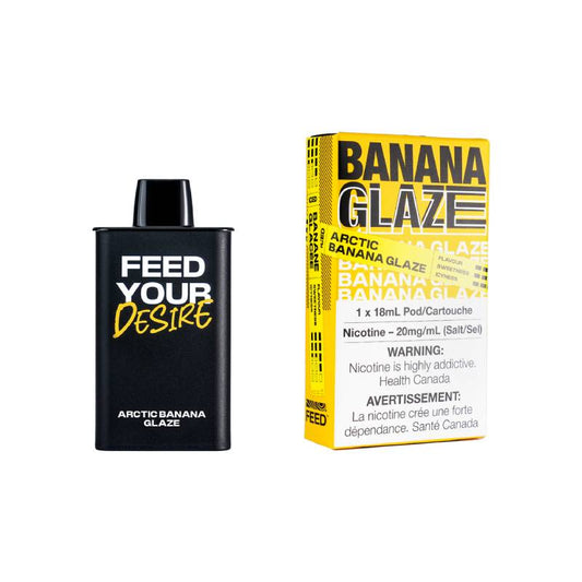 FEED 9K PODS - ARCTIC BANANA GLAZE, 9000 PUFFS