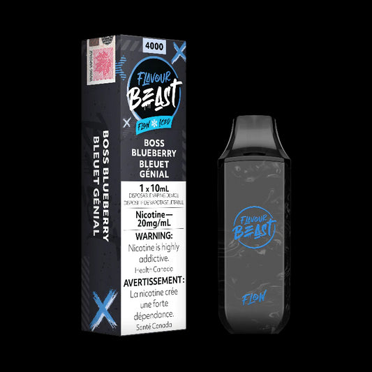 FLAVOUR BEAST FLOW 4000 -BOSS BLUEBERRY ICED | Buy Online | Best Vaping Experience | Long-Lasting Flavor & Performance