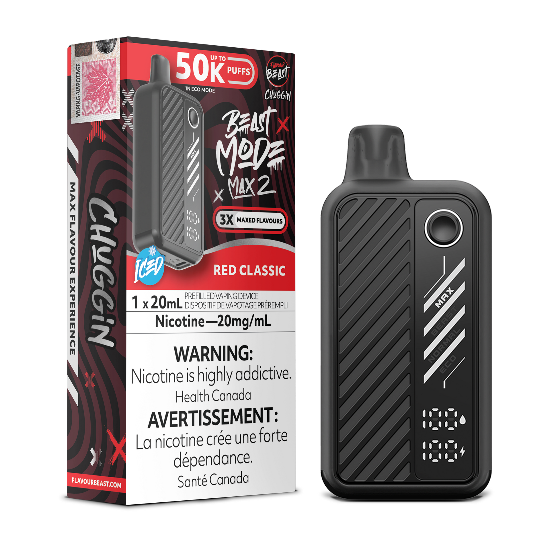 Flavour Beast Beast Mode Max 2 Disposable - Red Classic Flavour Beast Beast Mode Max 2