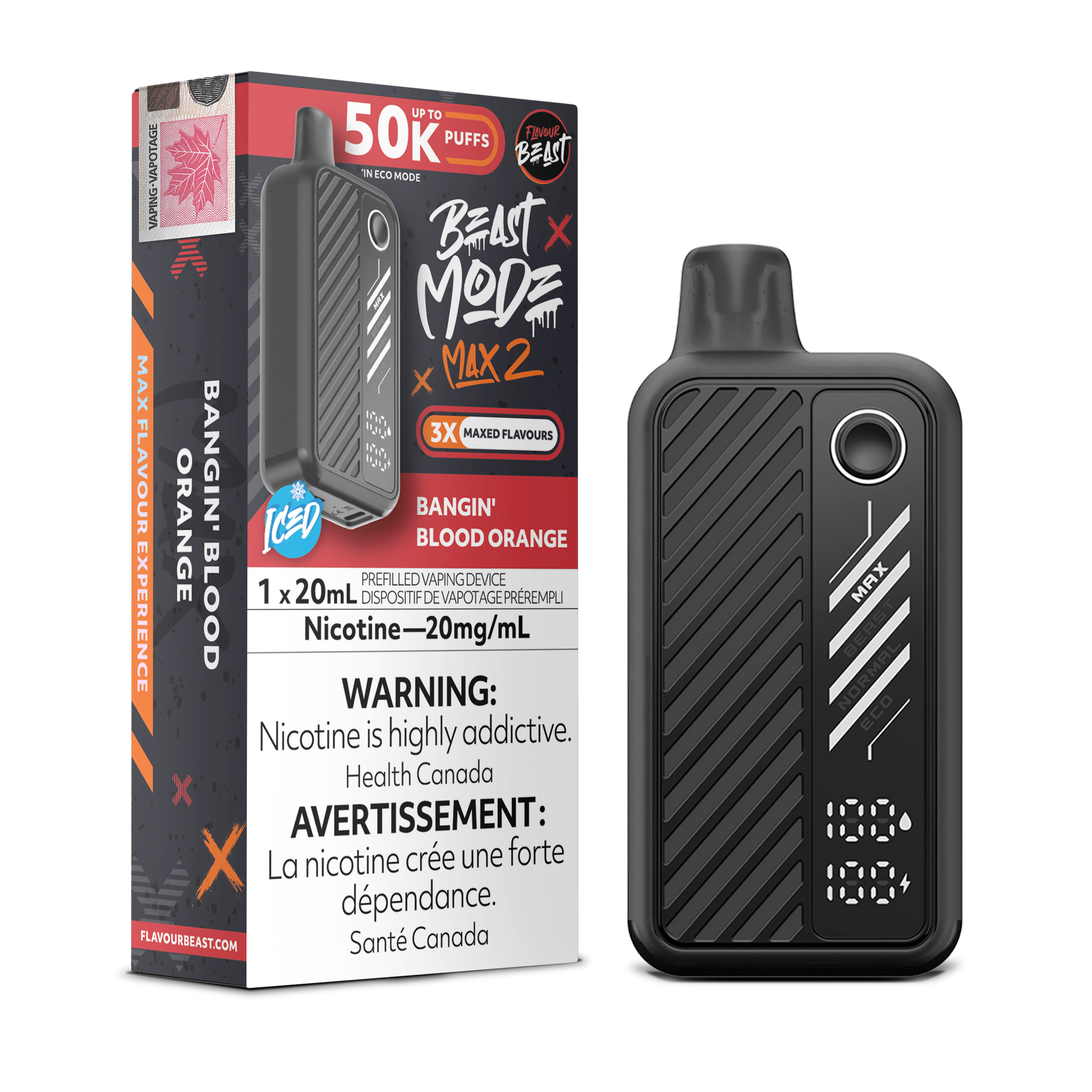 Flavour Beast Beast Mode Max 2 Disposable - Bangin' Blood Orange Flavour Beast Beast Mode Max 2