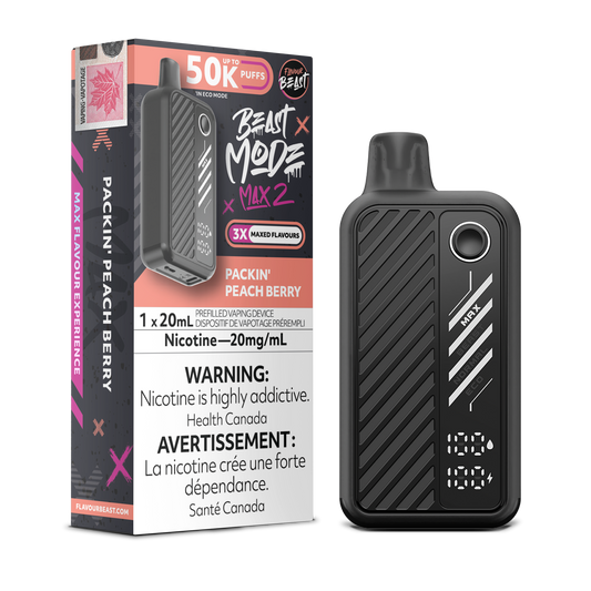 Flavour Beast Beast Mode Max 2 Jetable - Packin' Pêche Baie