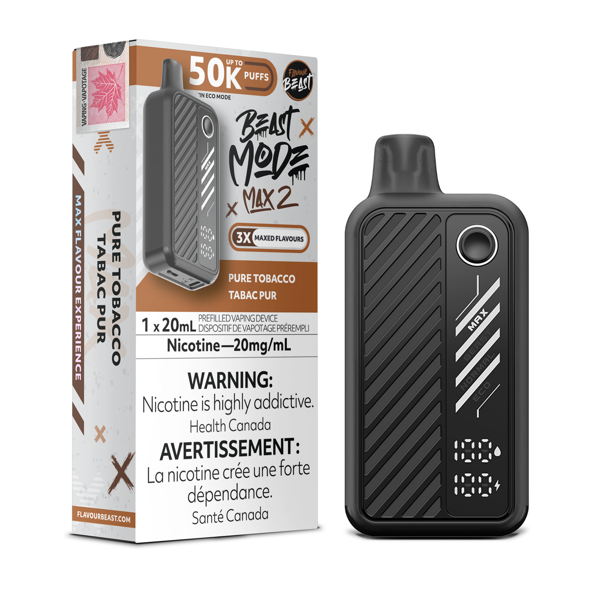Flavour Beast Beast Mode Max 2 Disposable - Pure Tobacco Flavour Beast Beast Mode Max 2