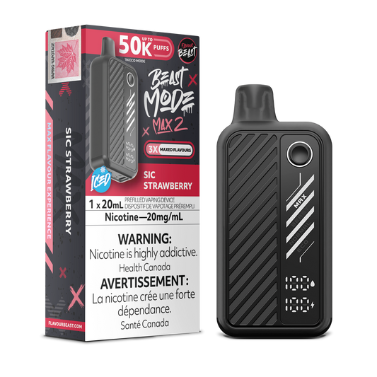 Flavour Beast Beast Mode Max 2 Jetable - Fraise Sic