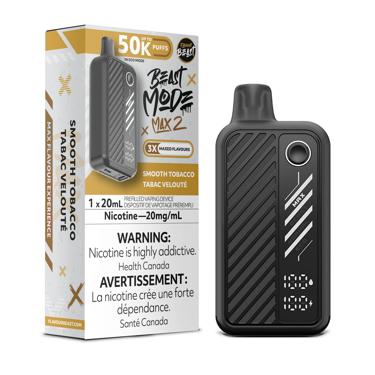 Flavour Beast Beast Mode Max 2 Disposable - Smooth Tobacco Flavour Beast Beast Mode Max 2