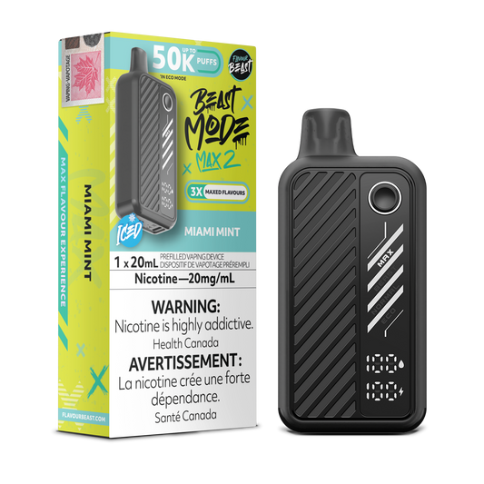 Flavour Beast Beast Mode Max 2 jetable - Menthe Miami