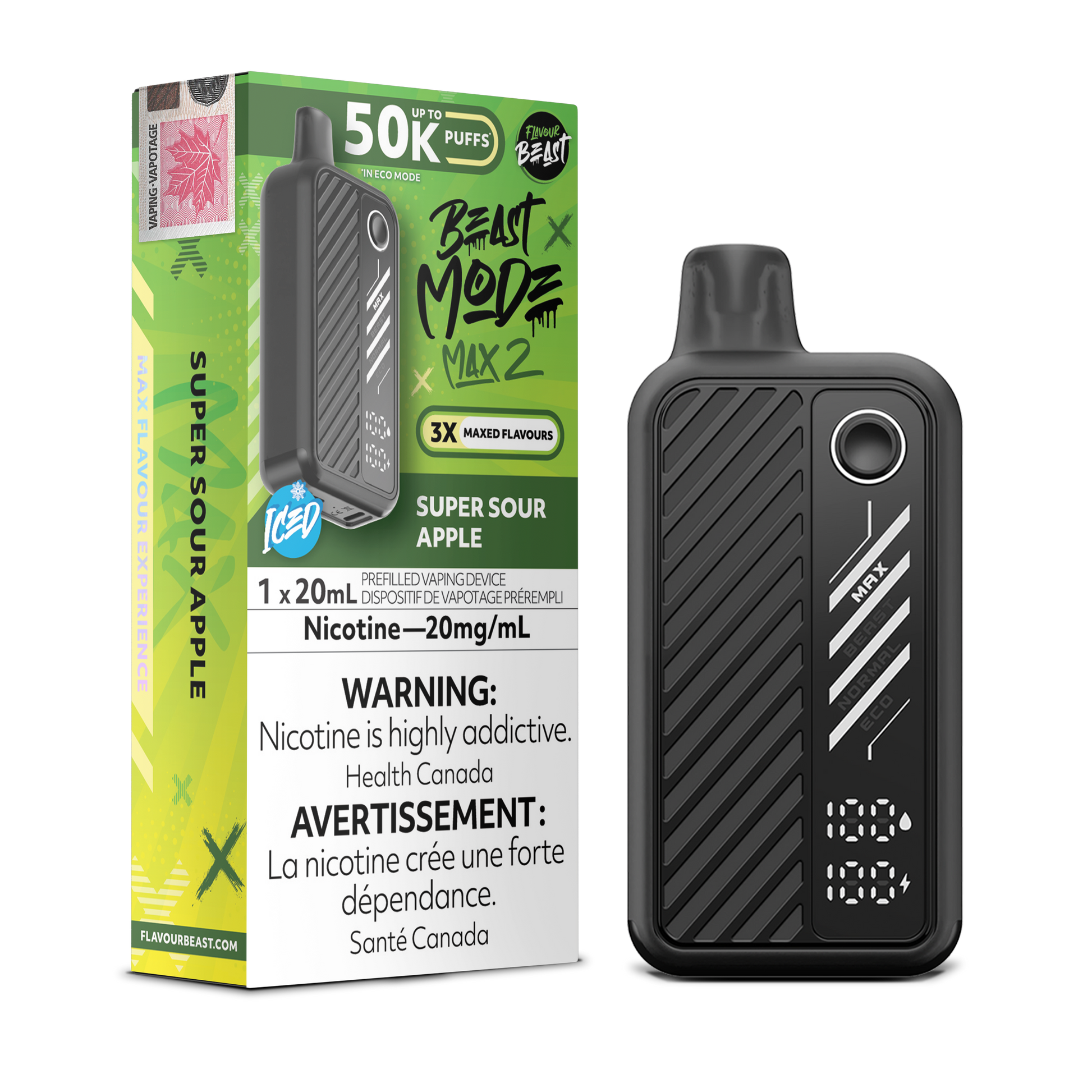 Flavour Beast Beast Mode Max 2 Disposable - Super Sour Apple Flavour Beast Beast Mode Max 2