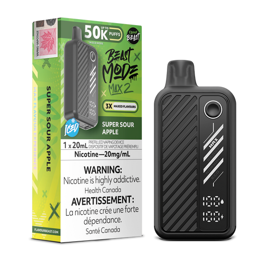 Flavour Beast Beast Mode Max 2 Jetable - Pomme Super Acidulée