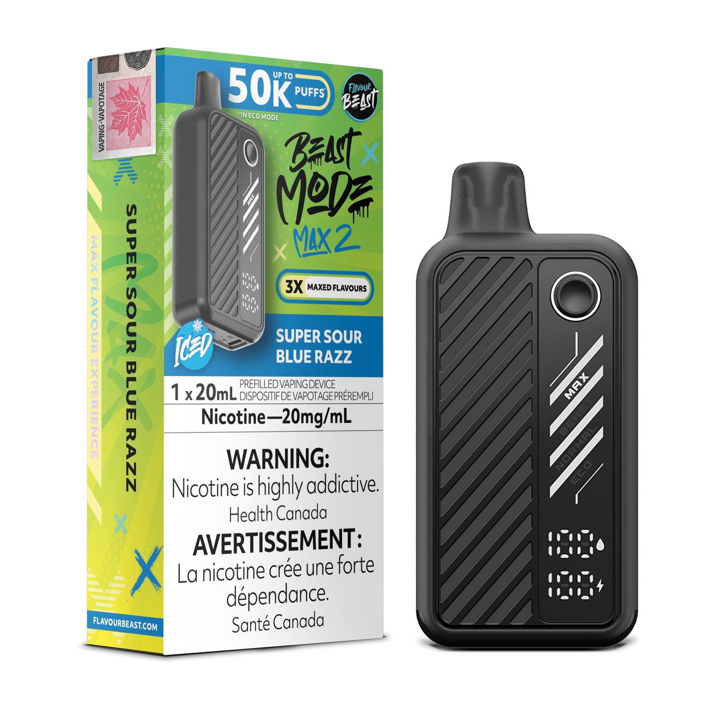 Flavour Beast Beast Mode Max 2 Disposable - Super Sour Blue Razz Flavour Beast Beast Mode Max 2