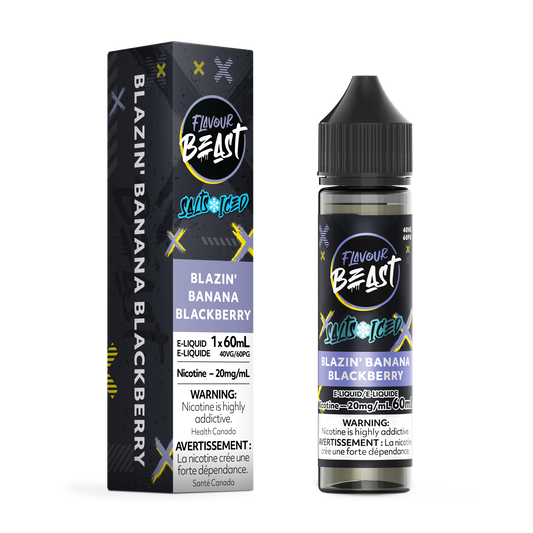 FLAVOUR BEAST E-LIQUID SALT 20MG 60ML - BLAZIN' BANANA BLACKBERRY
