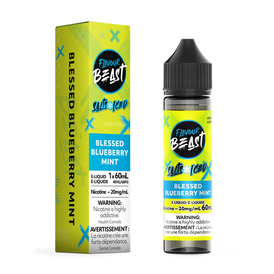 FLAVOUR BEAST E-LIQUID SALT 20MG 60ML - BLESSED BLUEBERRY MINT
