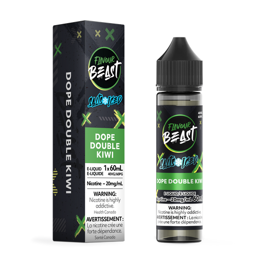 FLAVOUR BEAST E-LIQUID SALT 20MG 60ML - DOPE DOUBLE KIWI