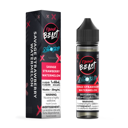 FLAVOUR BEAST E-LIQUID SALT 20MG 60ML - SAVAGE STRAWBERRY WATERMELON