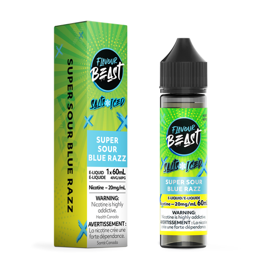 FLAVOUR BEAST E-LIQUID SALT 20MG 60ML - SUPER SOUR BLUE RAZZ