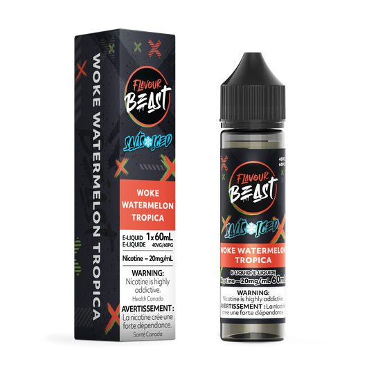 FLAVOUR BEAST E-LIQUID SALT 20MG 60ML - WOKE WATERMELON TROPICA