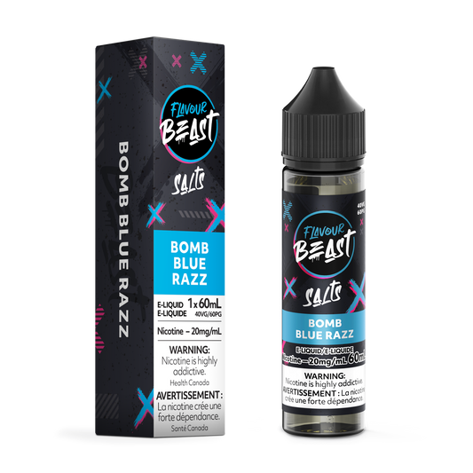 FLAVOUR BEAST E-LIQUID SALT 20MG 60ML - BOMB BLUE RAZZ