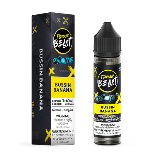 FLAVOUR BEAST E-LIQUID SALT 20MG 60ML - BUSSIN' BANANA (ICED)