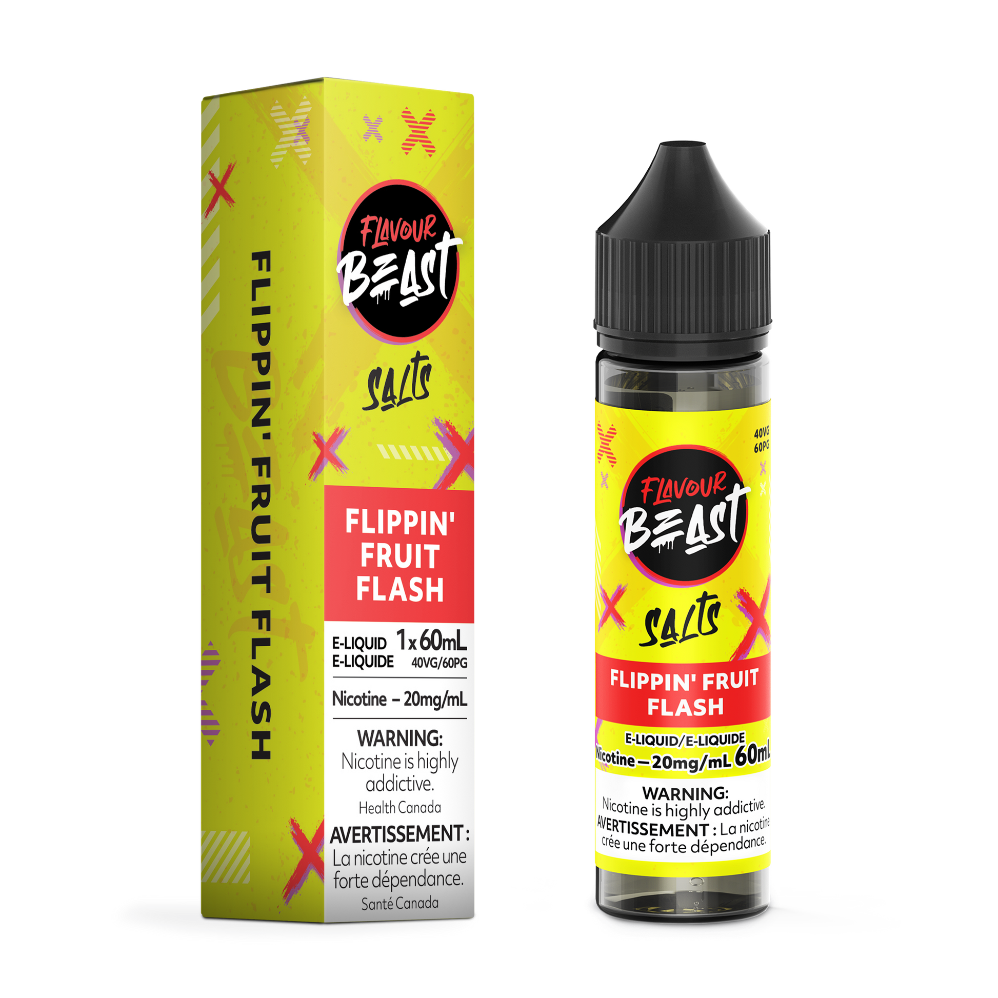 FLAVOUR BEAST E-LIQUID SALT 20MG 60ML - FLIPPIN FRUIT FLASH