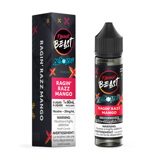 FLAVOUR BEAST E-LIQUID SALT 20MG 60ML - RAGIN RAZZ MANGO (ICED)