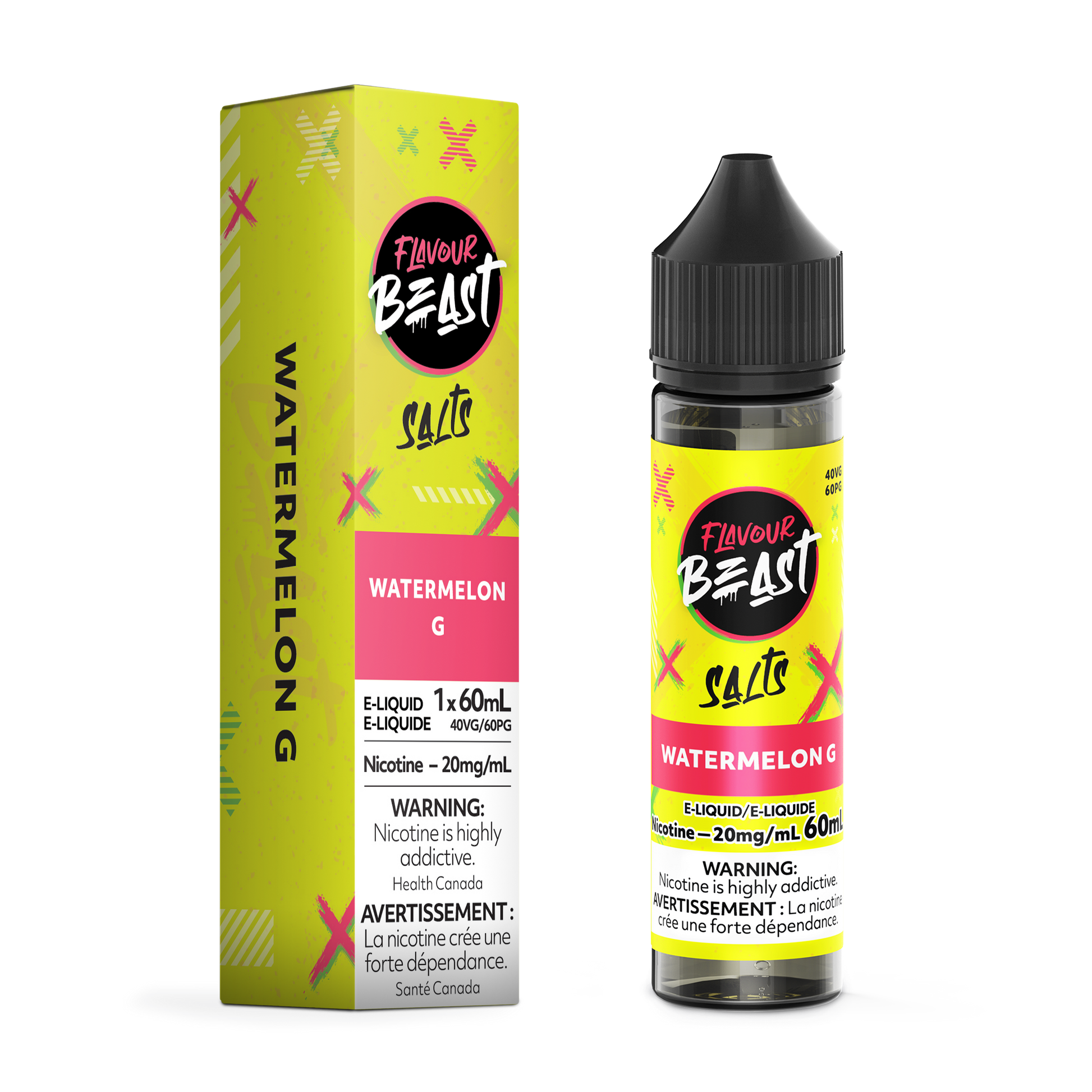 FLAVOUR BEAST E-LIQUID SALT 20MG 60ML - WATERMELON G