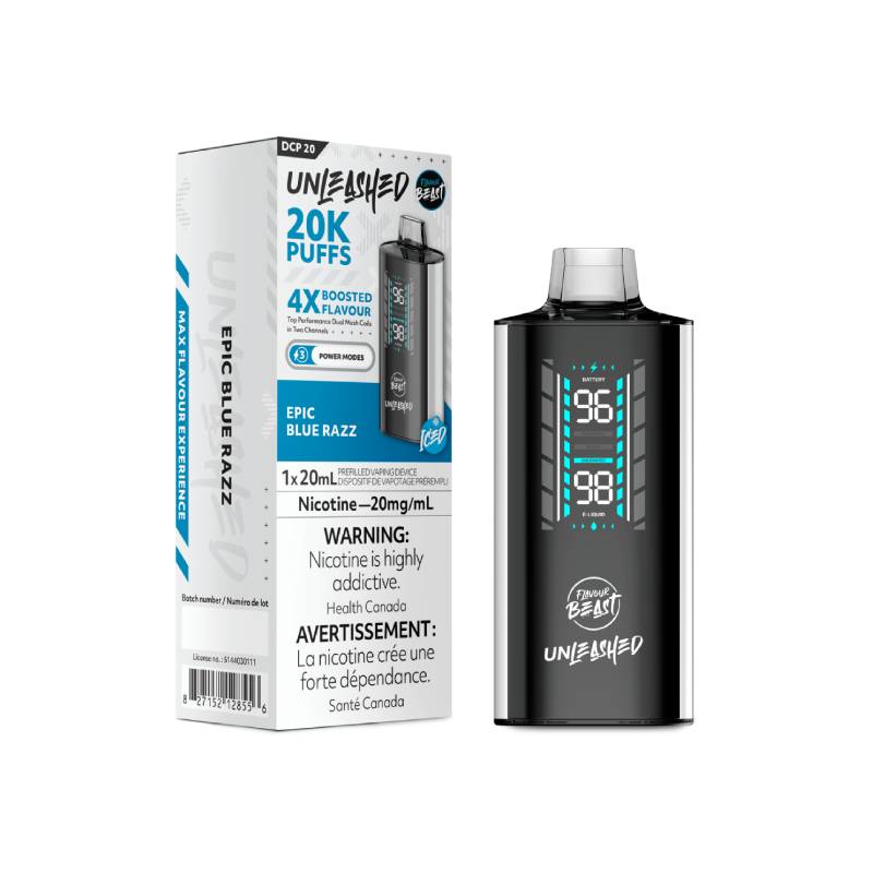 FLAVOUR BEAST - EPIC BLUE RAZZ UNLEASHED DCP 20K DISPOSABLE , 20ML | Buy Online | Best Vaping Experience | Long-Lasting Flavor & Performance