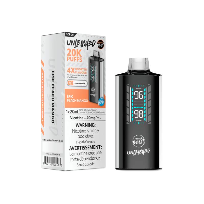 FLAVOUR BEAST - EPIC PEACH MANGO UNLEASHED DCP 20K DISPOSABLE , 20ML | Buy Online | Best Vaping Experience | Long-Lasting Flavor & Performance