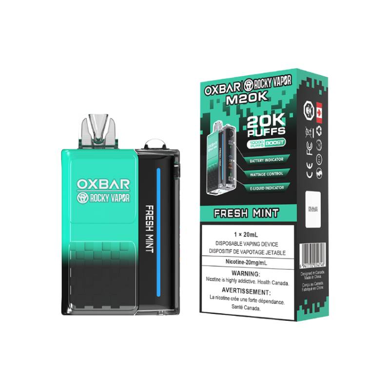 OXBAR M20K DISPOSABLE VAPE - FRESH MINT, 20000 PUFFS