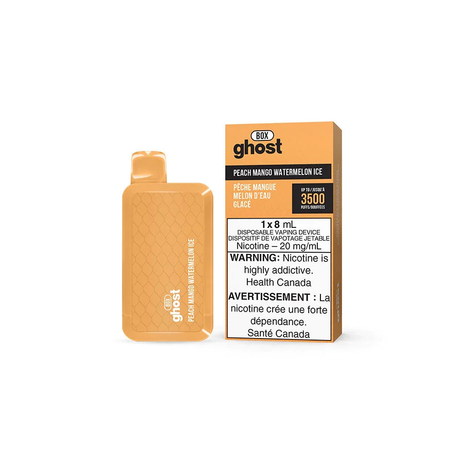 GHOST BOX DISPOSABLE - PEACH MANGO WATERMELON ICE | Buy Online | Best Vaping Experience | Long-Lasting Flavor & Performance