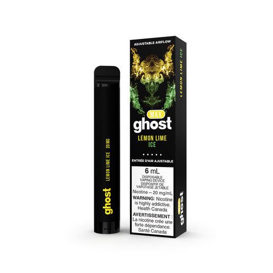 GHOST MAX DISPOSABLE - LEMON LIME ICE | Buy Online | Best Vaping Experience | Long-Lasting Flavor & Performance