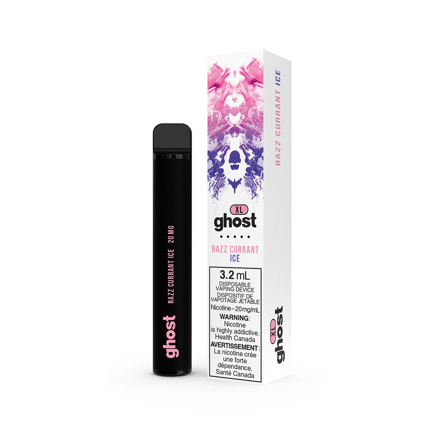 GHOST XL DISPOSABLE - RAZZ CURRANT ICE | Buy Online | Best Vaping Experience | Long-Lasting Flavor & Performance