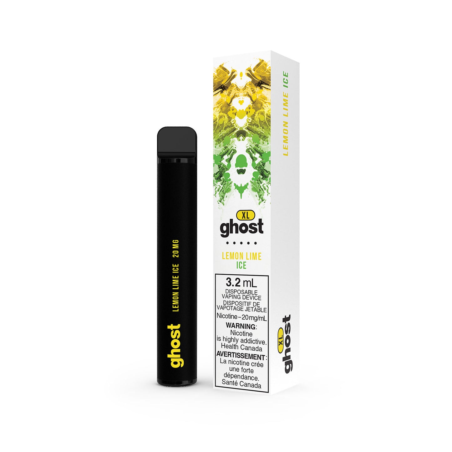 GHOST XL DISPOSABLE - LEMON LIME ICE | Buy Online | Best Vaping Experience | Long-Lasting Flavor & Performance