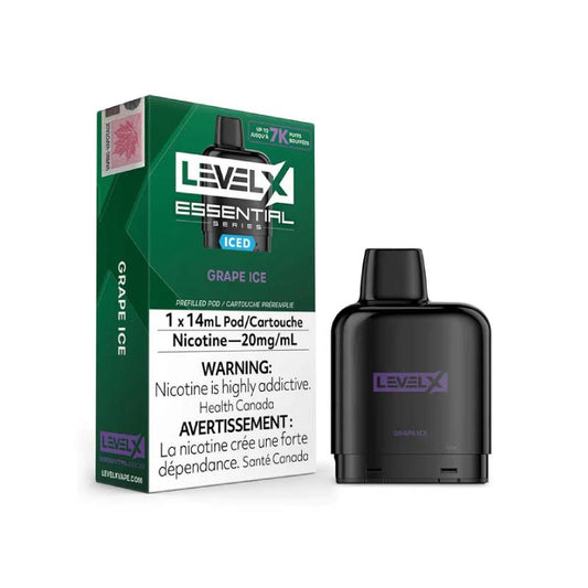 FLAVOUR BEAST LEVEL X ESSENTIAL PODS - GRAPE ICE, 14 ML | Buy Online | Best Vaping Experience | Long-Lasting Flavor & Performance