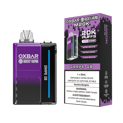 OXBAR M20K DISPOSABLE VAPE - GRAPE GB, 20000 PUFFS | Buy Online | Best Vaping Experience | Long-Lasting Flavor & Performance