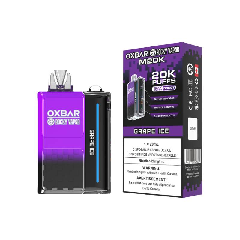 OXBAR M20K DISPOSABLE VAPE - GRAPE ICE, 20000 PUFFS | Buy Online | Best Vaping Experience | Long-Lasting Flavor & Performance