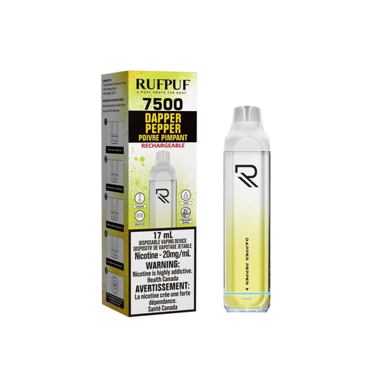 RUFPUF 7500 DISPOSABLE - DAPPER PEPPER | Buy Online | Best Vaping Experience | Long-Lasting Flavor & Performance