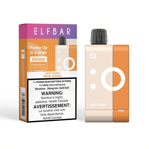 ELF BAR EW9000 Starter Kit - Juicy Peach, 9000 Puffs | Buy Online | Best Vaping Experience | Long-Lasting Flavor & Performance