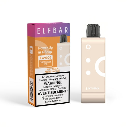 ELF BAR EW9000 Pods - Juicy Peach, 9000 Puffs | Buy Online | Best Vaping Experience | Long-Lasting Flavor & Performance