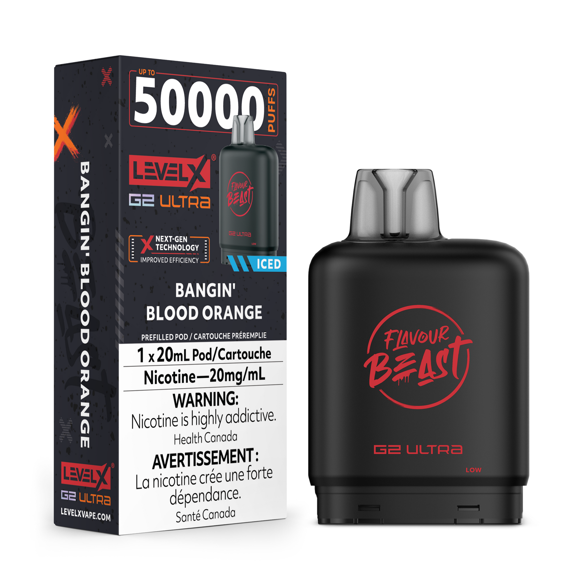 BANGIN' BLOOD ORANGE 20MG Level X Device by Flavour Beast