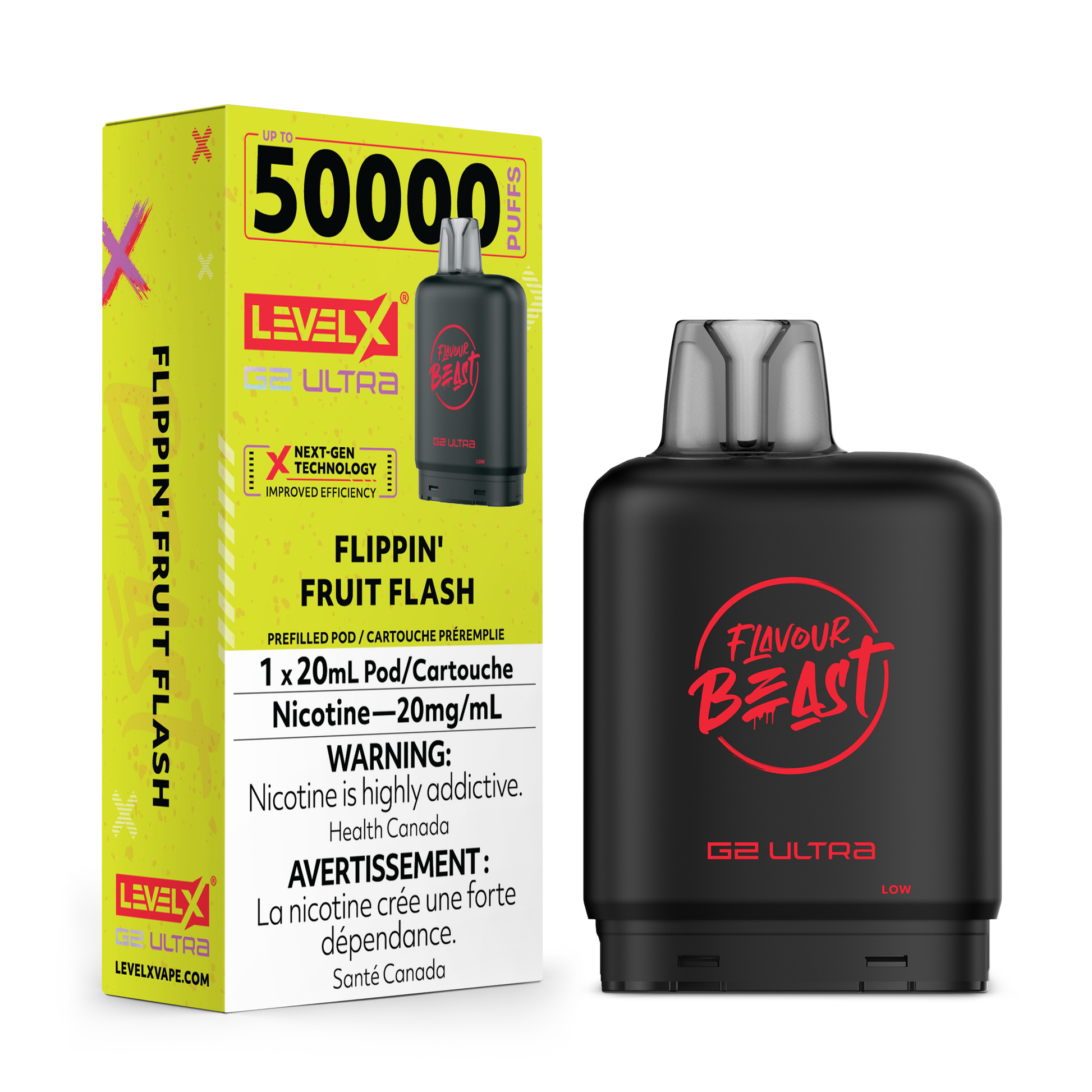 FLIPPIN' FRUIT FLASH 20MG Level X Device by Flavour Beast