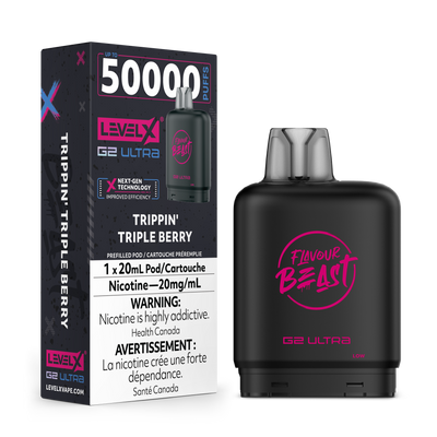 LEVEL X G2 ULTRA POD 20ML - FLAVOUR BEAST - TRIPPIN' TRIPLE BERRY 20MG