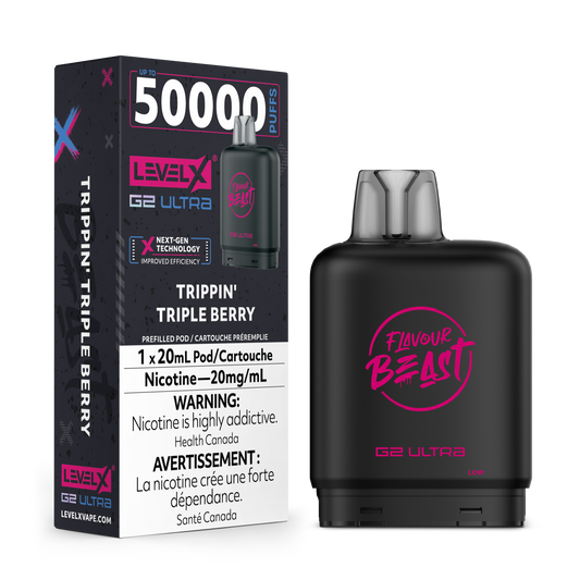 TRIPPIN' TRIPLE BERRY 20MG Level X Device by Flavour Beast