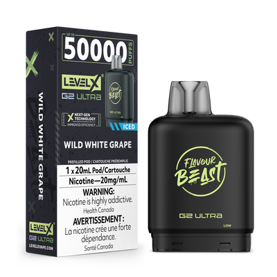 LEVEL X G2 ULTRA POD 20ML - FLAVOUR BEAST - WILD WHITE GRAPE 20MG