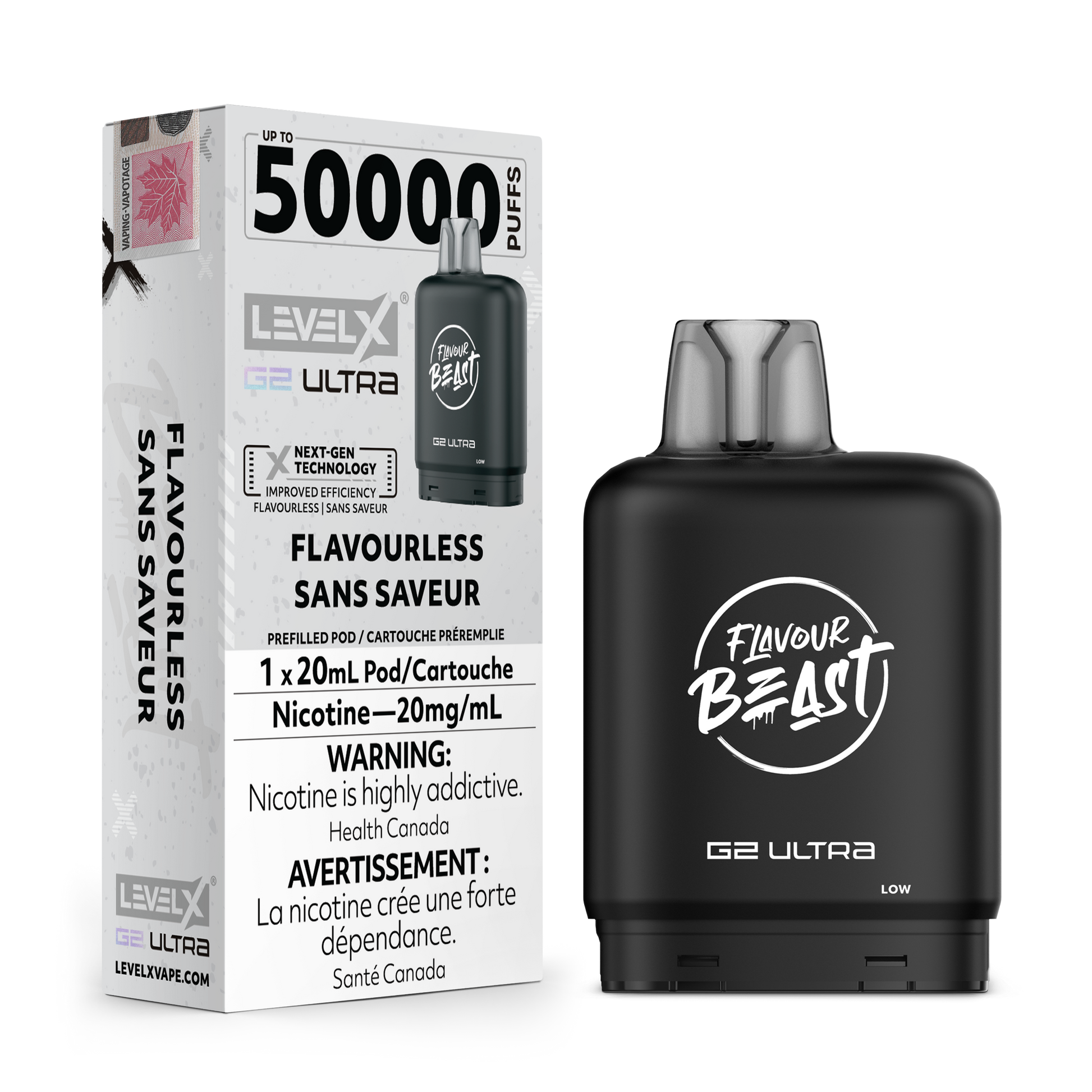 FLAVOURLESS 20MG Level X Device by Flavour Beast